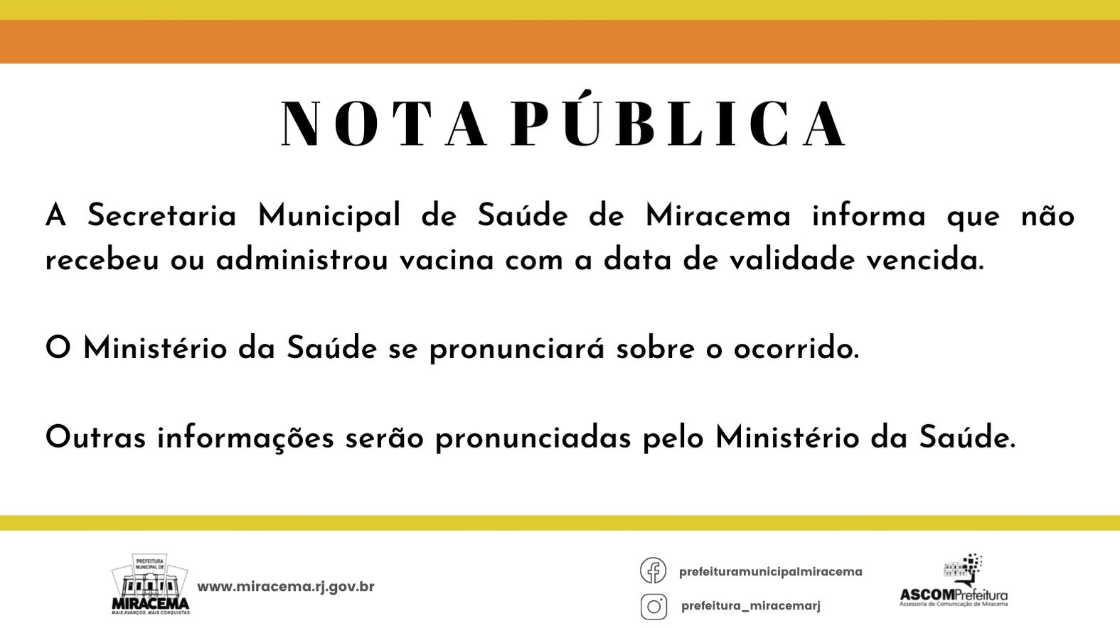 NOTA PÚBLICA - SAÚDE 