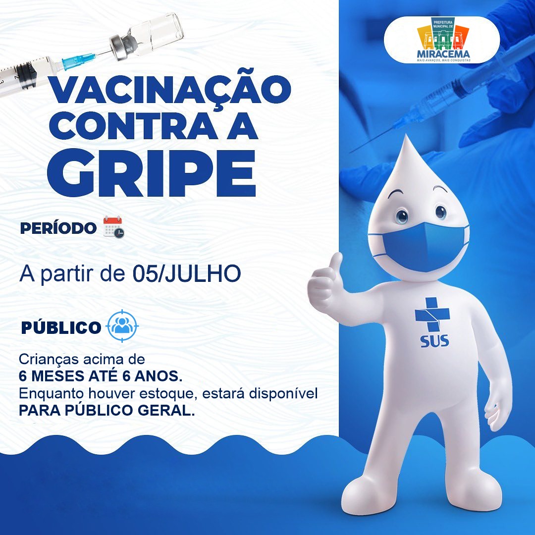 ATENÇÃO - VACINAÇÃO CONTRA A GRIPE (INFLUENZA)