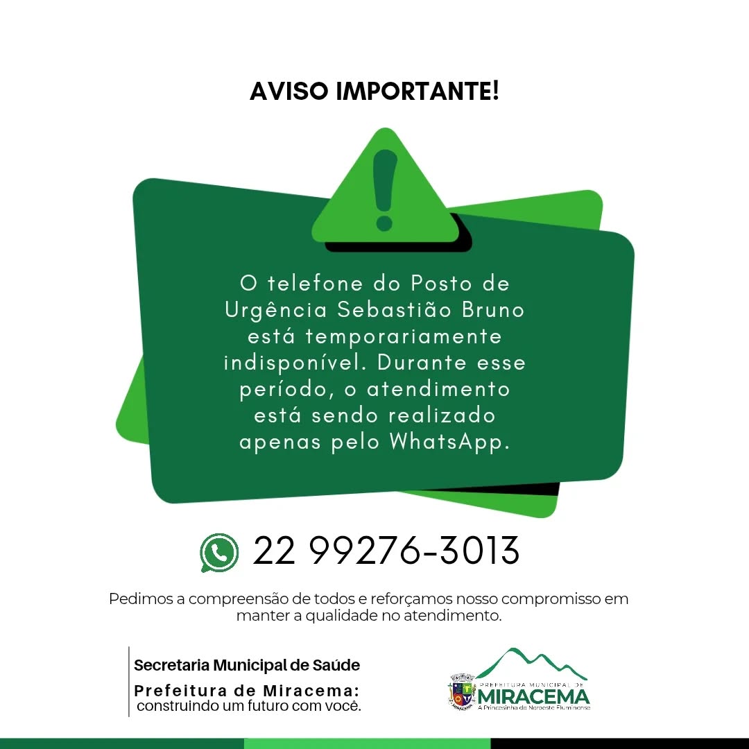 Aviso importante! 