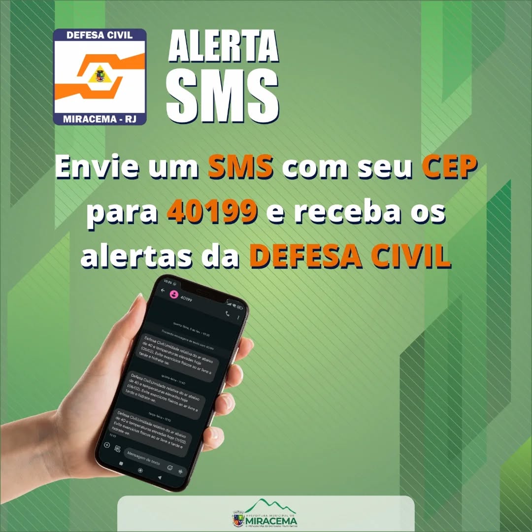 Alerta SMS da Defesa Civil 