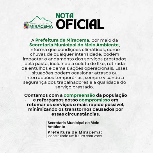 Nota Oficial