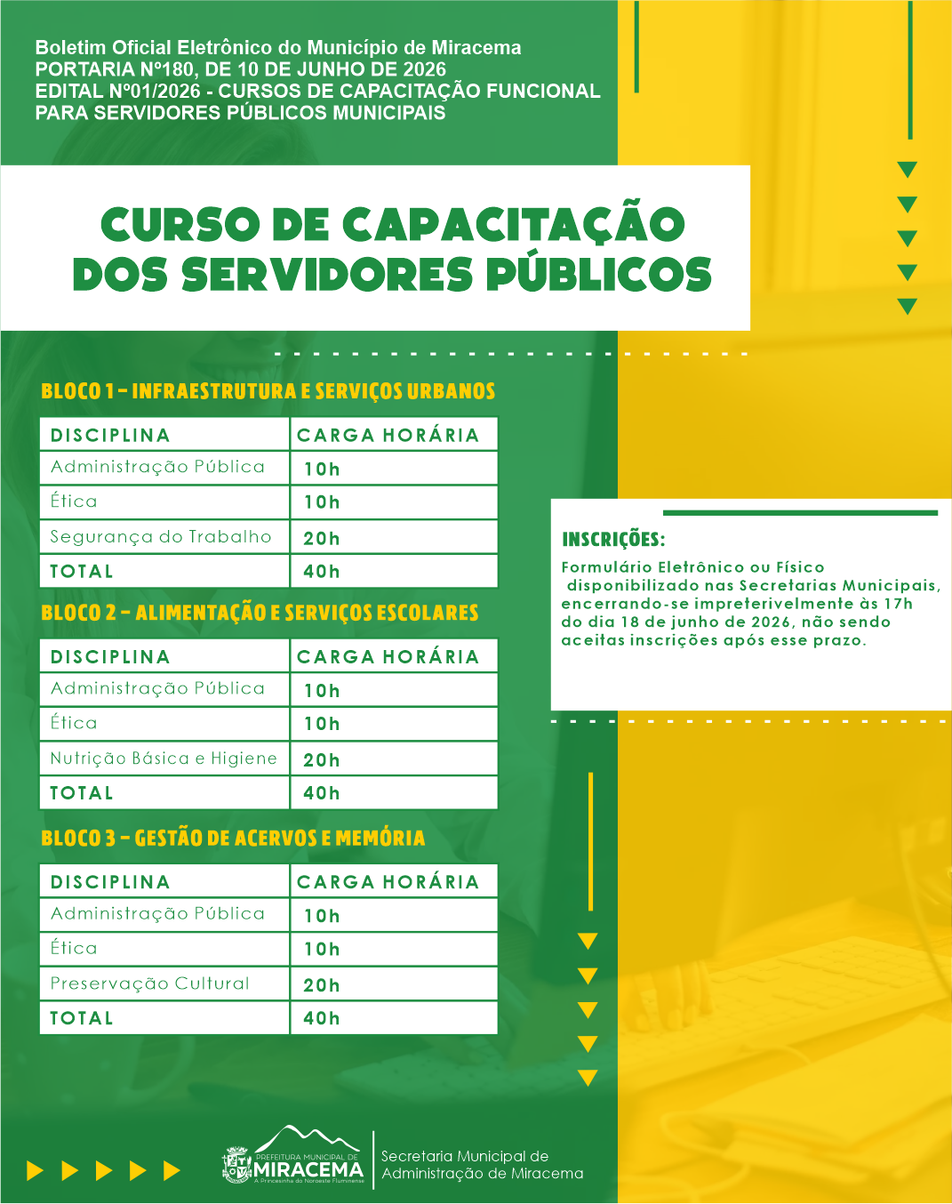 CURSO DE CAPACITAÇÃO DOS SERVIDORES PÚBLICOS