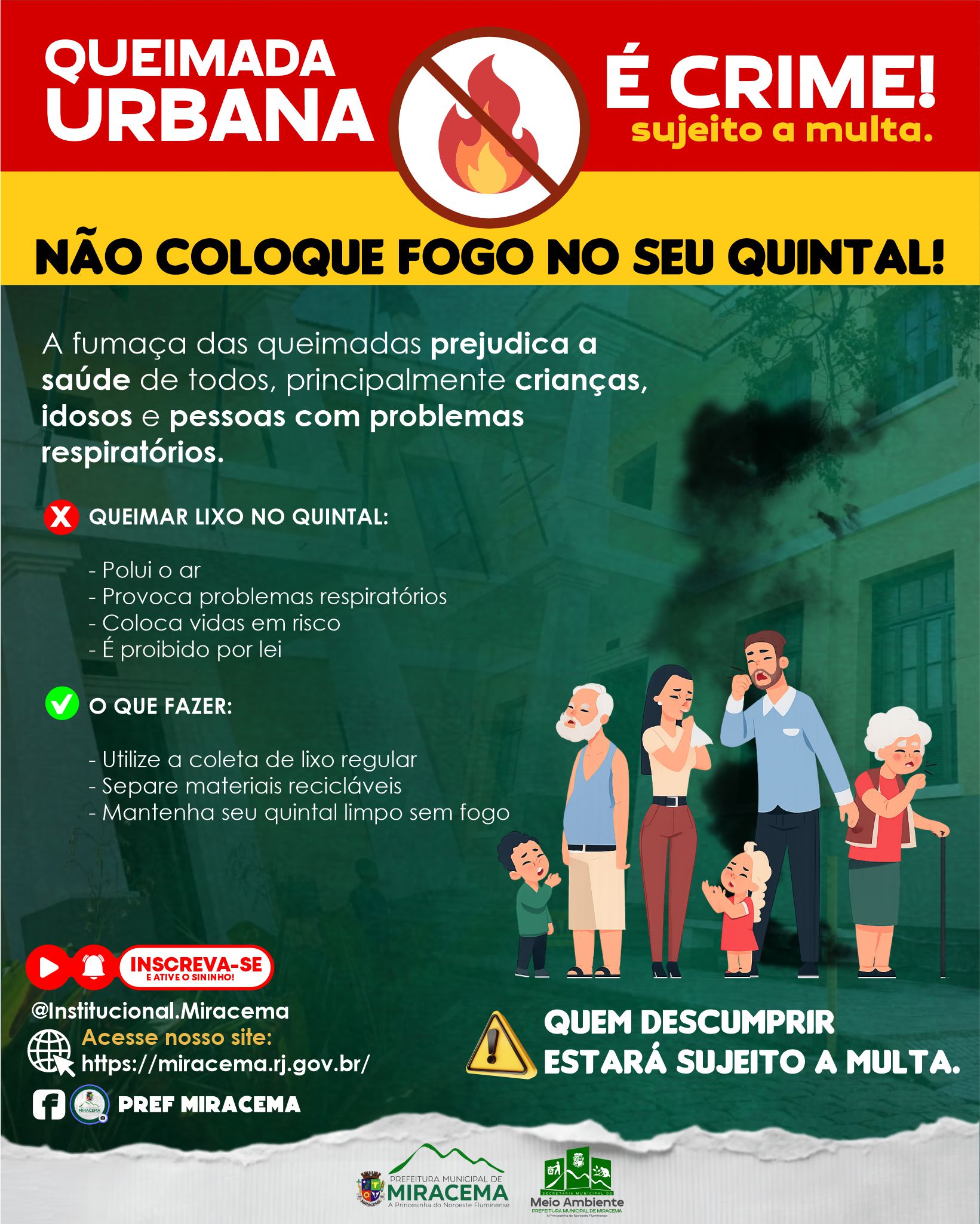 QUEIMADA URBANA É CRIME!