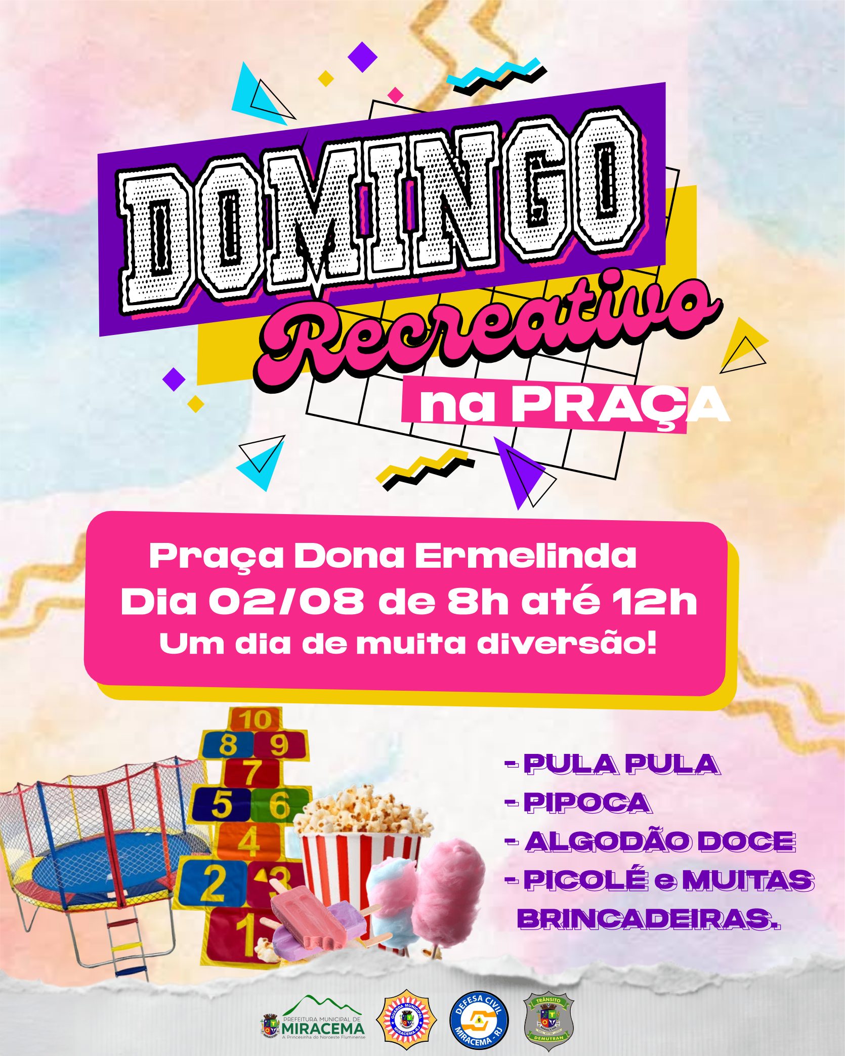 DOMINGO RECREATIVO NA PRAÇA!