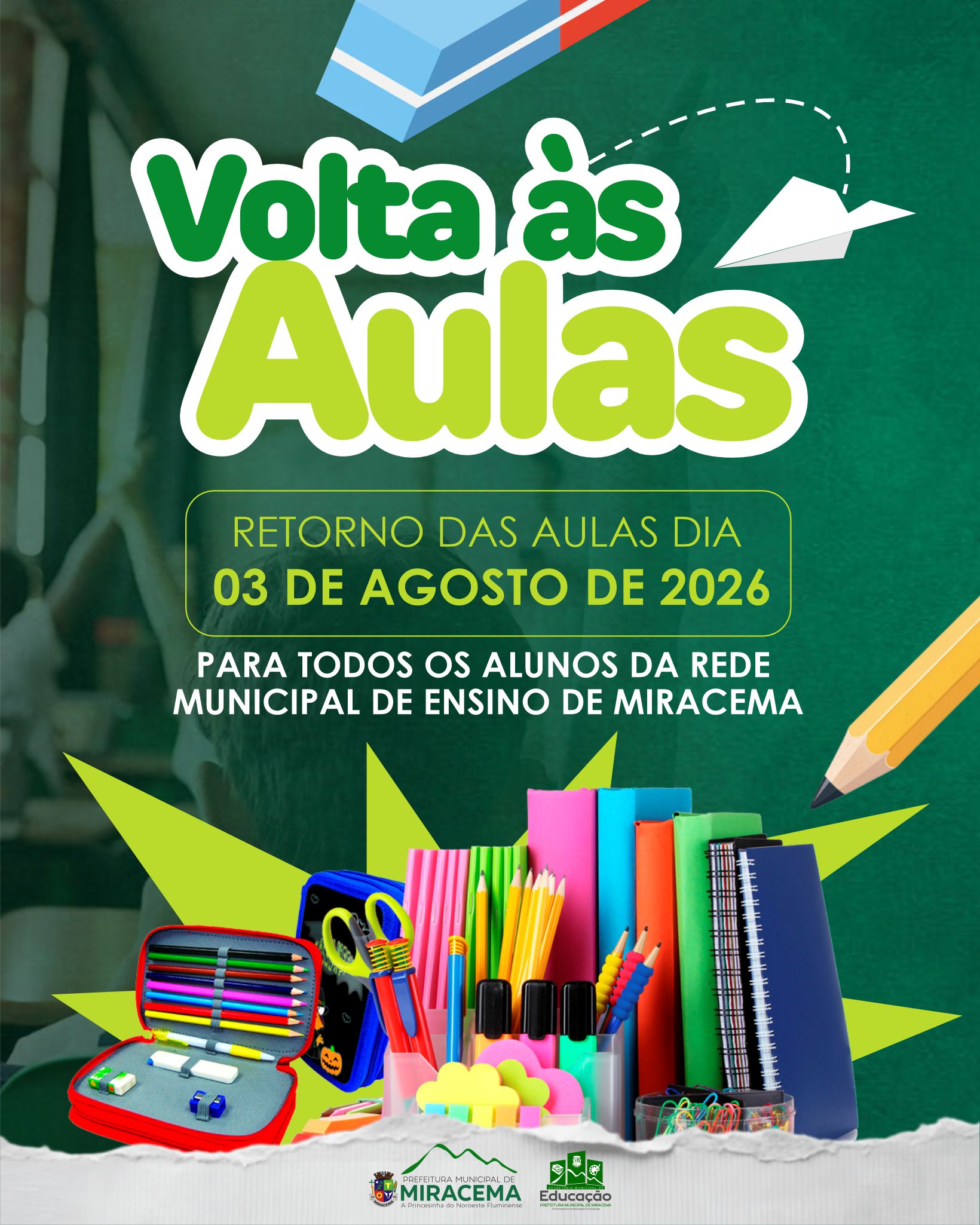 VOLTA ÀS AULAS NA REDE MUNICIPAL DE ENSINO DE MIRACEMA
