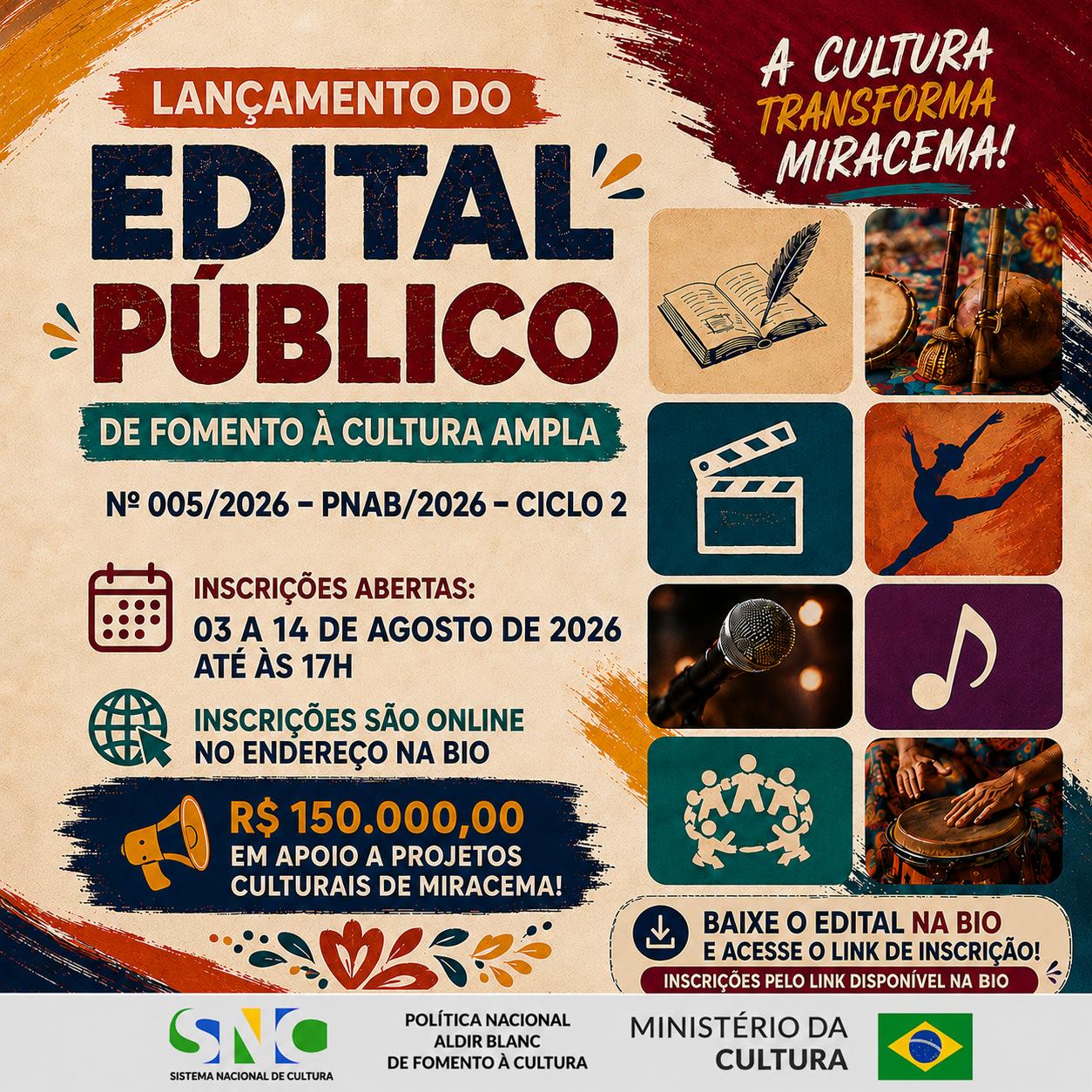 EDITAL DE FOMENTO À CULTURA AMPLA - PNAB 2026 | CICLO 2