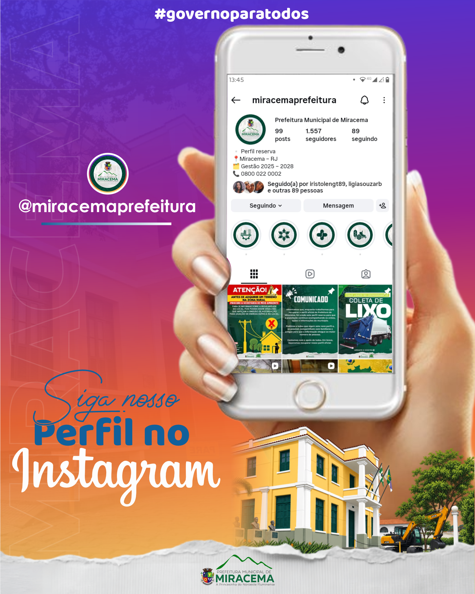 SIGA NOSSO PERFIL DO INSTAGRAM!