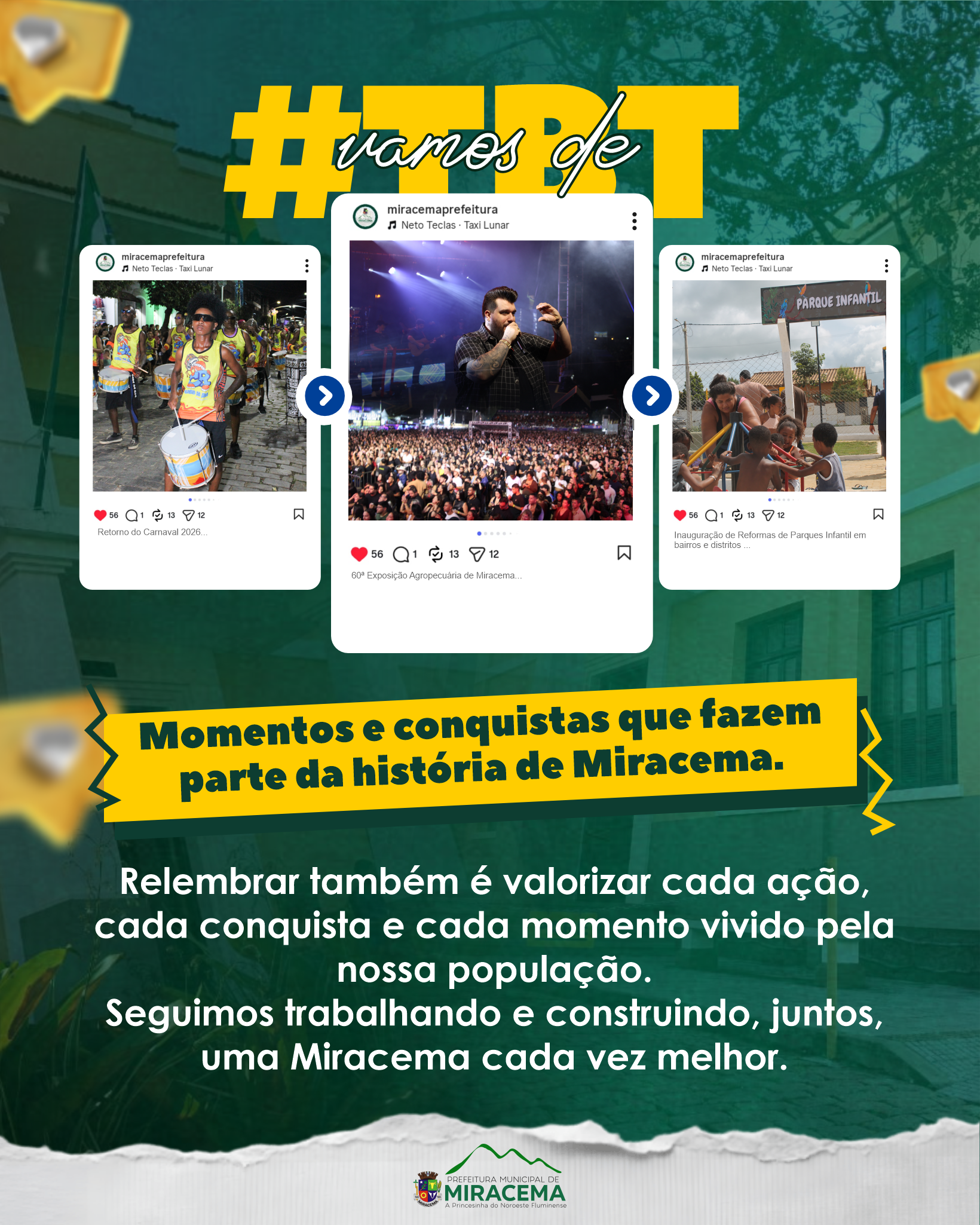 VEJA O QUE MIRACEMA JÁ CONQUISTOU!