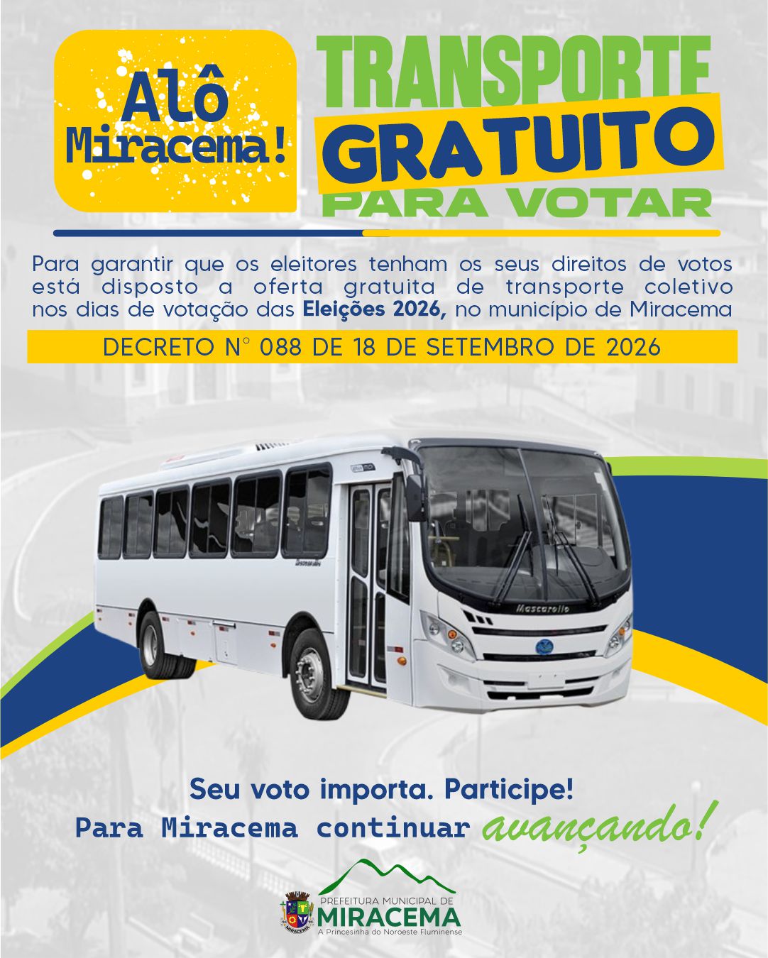 TRANSPORTE GRATUITO PARA VOTAÇÃO